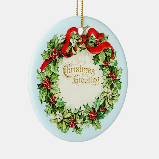 Weihnachts Grußkranz Vintage Ornament (Rechts)