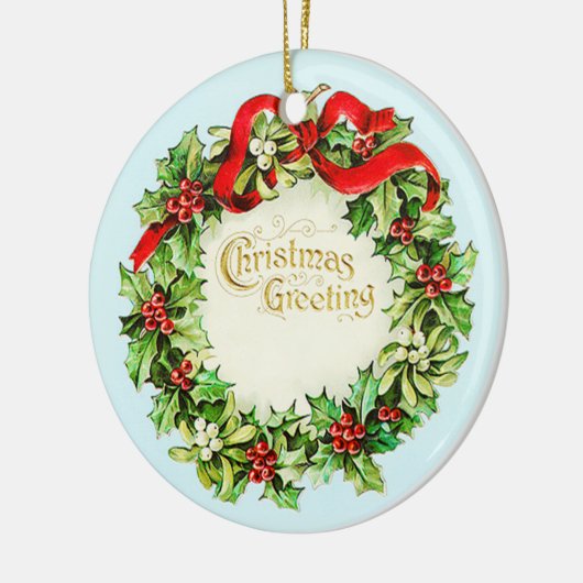 Weihnachts Grußkranz Vintage Ornament (Links)