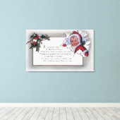 Weihnachts-GrußLittle Kid durch Papier Leinwanddruck (Insitu (Holzboden))