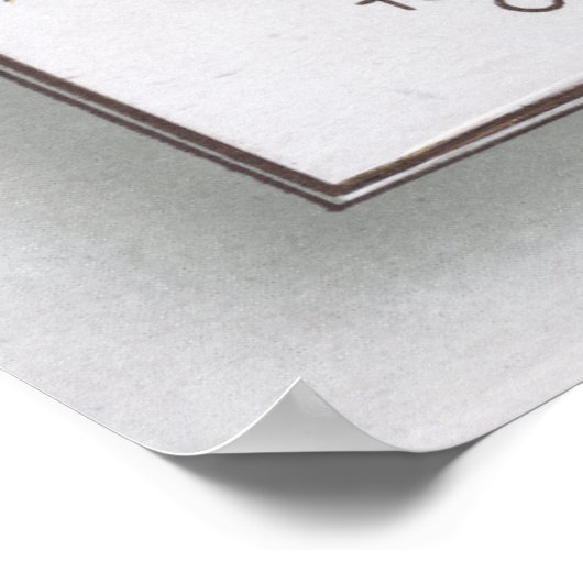 Weihnachts-GrußLittle Kid durch Papier Poster (Ecke)