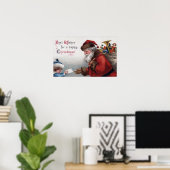 Weihnachts-GrußSanta Erreichungsbrief Poster (Heimbüro)