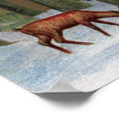 Weihnachts-GrußWeihnachten durch Wald Poster (Ecke)