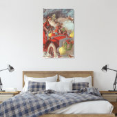 Weihnachts-GrußWeihnachten im Auto Leinwanddruck (Insitu (Schlafzimmer))