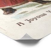 Weihnachts-GrußWeihnachten mit Gehstock Poster (Ecke)