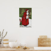Weihnachts-GrußWeihnachten mit Holzpferd Poster (Küche)