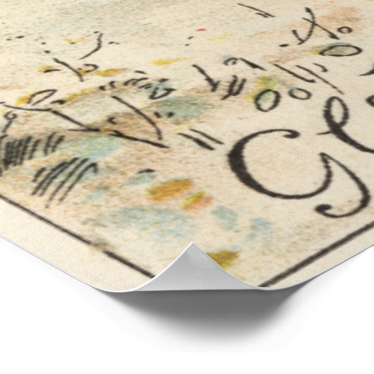 Weihnachts-GrußWeihnachten Skiing Poster (Ecke)