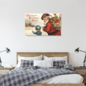 Weihnachts-GrußWeihnachtsgespräch mit Junge Leinwanddruck (Insitu (Schlafzimmer))