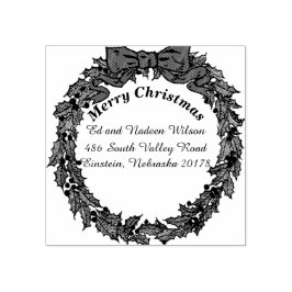 Weihnachts-Grußwort für benutzerdefinierte Rücksen Gummistempel
