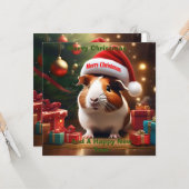 Weihnachts-Guinea Gruß, Karte (Vorderseite/Rückseite Beispiel)