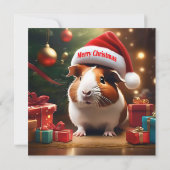 Weihnachts-Guinea Pig Greeting Einladung (Rückseite)