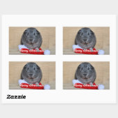 Weihnachts-Guinea Rechteckiger Aufkleber (Blatt)