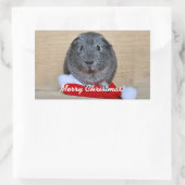 Weihnachts-Guinea Rechteckiger Aufkleber (Tasche)