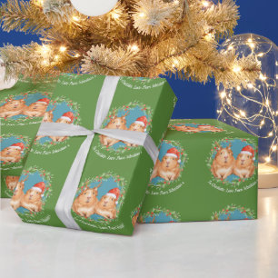 Weihnachts-Guinea Schweine Weihnachtsfeier und Ren Geschenkpapier