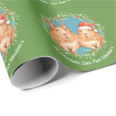 Weihnachts-Guinea Schweine Weihnachtsfeier und Ren Geschenkpapier (Rolleneckpunkt)