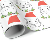 Weihnachts-Guinea Schweinefleisch in einer Weihnac Geschenkpapier (Rolleneckpunkt)