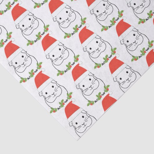 Weihnachts-Guinea Schweinefleisch in einer Weihnac Seidenpapier (Detail)