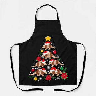Weihnachts-Gürteltier-Tannenbaum-Weihnachtsmann-Hu Schürze