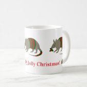 Weihnachts-Gürteltier-Tasse Kaffeetasse (VorderseiteRechts)