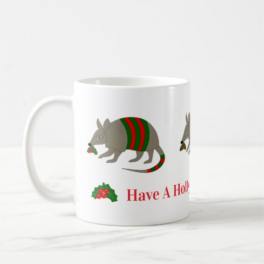 Weihnachts-Gürteltier-Tasse Kaffeetasse (Links)