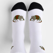 Weihnachts-Gürteltiere-Crewsocken Socken (Oben)