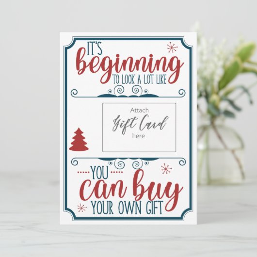 Weihnachts-Gutscheinbesitzer (Stehend Vorderseite)