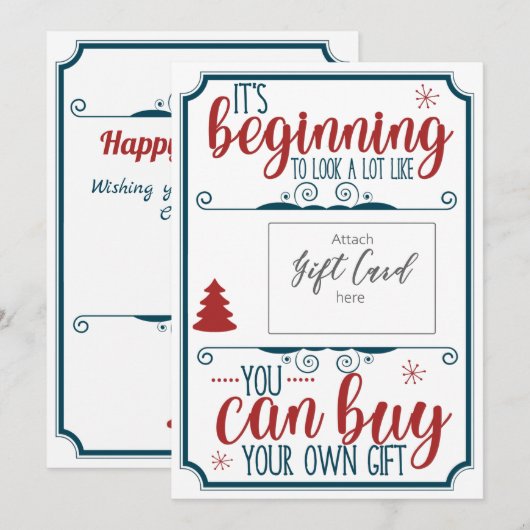 Weihnachts-Gutscheinbesitzer (Vorne/Hinten)