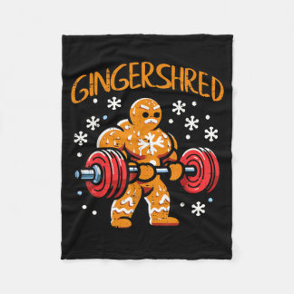 Weihnachts-Gym-Gingerbread-Gingershred-Xmas-Workou Fleecedecke
