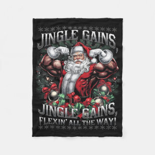 Weihnachts-Gym Workout Jingle erhält Flexin Al Fleecedecke
