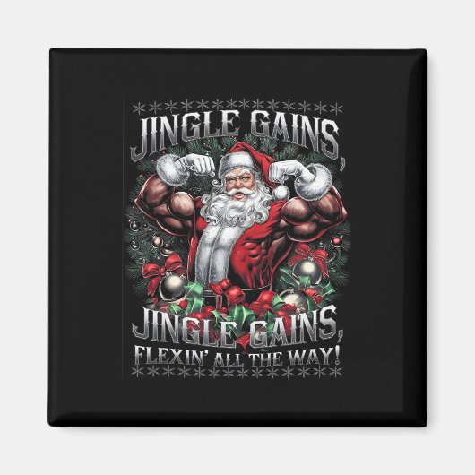 Weihnachts-Gym Workout Jingle erhält Flexin Al Magnet (Vorne)