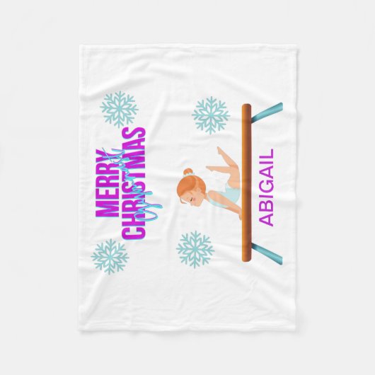 Weihnachts-GYMNAST-Kinder decken personalisiert. (Vorderseite)