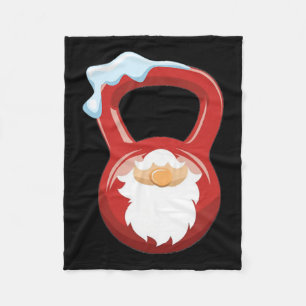 Weihnachts-Gymnastik-Workout Gnome Kettlebell-Weih Fleecedecke