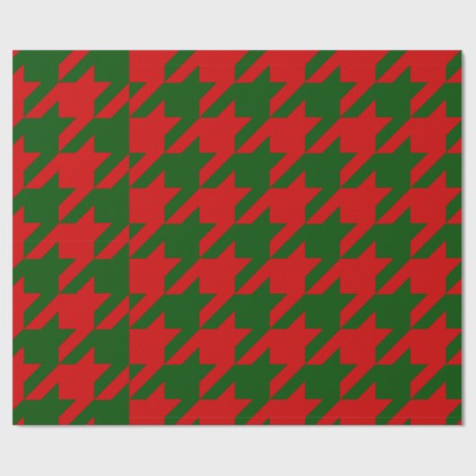 Weihnachts-Hahnentrittmuster Geschenkpapier (Flach)