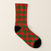 Weihnachts-Hahnentrittmuster Socken (Links - Innen)