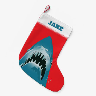 Weihnachts-Hai-Bewegung Großer Weißer personalisie Kleiner Weihnachtsstrumpf