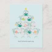 Weihnachts-Hai-Chor Feiertag Postkarte (Vorderseite)