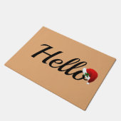 Weihnachts Hallo Doormat Fußmatte (Schrägansicht)