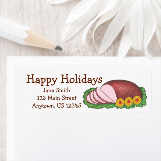 Weihnachts-Ham Happy Holidays Feinschmecker Addres (Insitu)