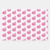 Weihnachts Hand Wasserfarbene Ornamente Schneefloc Geschenkpapier Set (Vorderseite 3)