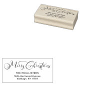 Weihnachts-Handgeschriebene whimsical-Script-Adres Gummistempel (Stempel)