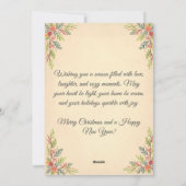 Weihnachts-Handgezeichnetes Foto Weihnachtskarte Feiertagskarte (Rückseite)