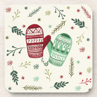 Weihnachts-Handschuh-Getränkuntersetzer Getränkeuntersetzer