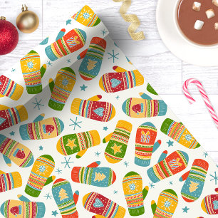 Weihnachts-Handschuh-Muster Geschenkpapier