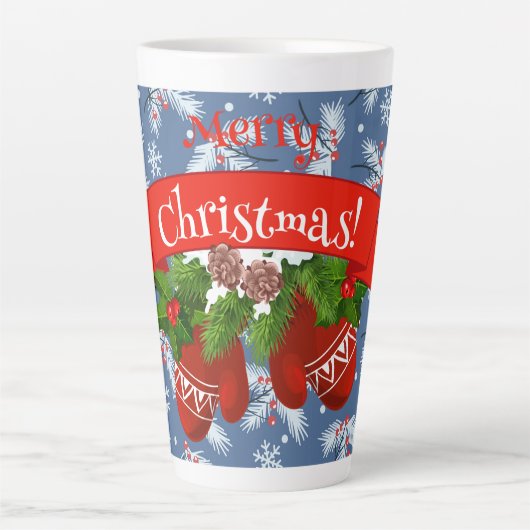 Weihnachts-Handschuhe Milchtasse (Vorderseite)