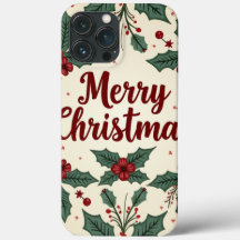 Weihnachts-Handyhülle im Vintage-Stil