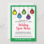 Weihnachts-Hangschmuck Open House Einladung (Vorderseite)
