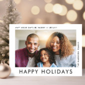 Weihnachts-Happy-Holidays-Foto Karte