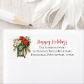 Weihnachts-Happy Holidays Mailbox Floral Monogram (Insitu)