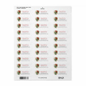 Weihnachts-Happy Holidays Mailbox Floral Monogram (Vorne)