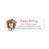 Weihnachts-Happy Holidays Mailbox Floral Monogram (Vorne)