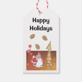 Weihnachts-Happy Holidays Snowman Geschenktasten Geschenkanhänger (Vorderseite)